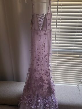 open lace back dress Overlap Neck Off The Shoulder Royal Blue Mermaid Formal Dress main image 1